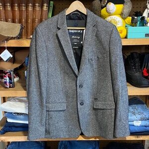 Superdry Supremacy Tailoring Herringbone Blazer 2XL NWT